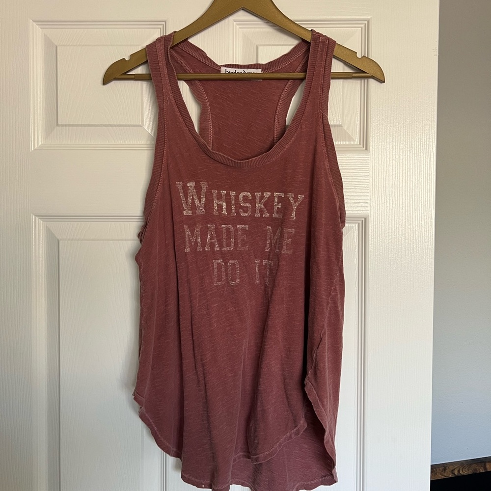 Whisky made me do it racerback relaxed Tank